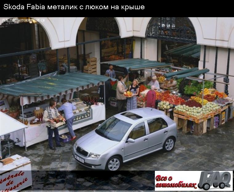 Skoda Fabia металик с люком на крыше